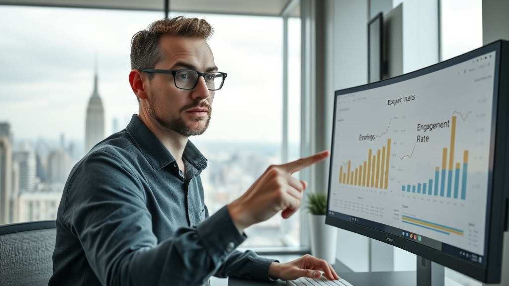 content creation mistakes analyst engagement rate graphs minimalist office