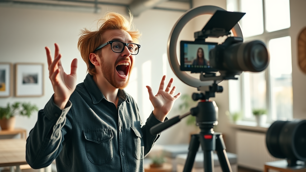 blogger recording video content, advanced method for improving blog traffic