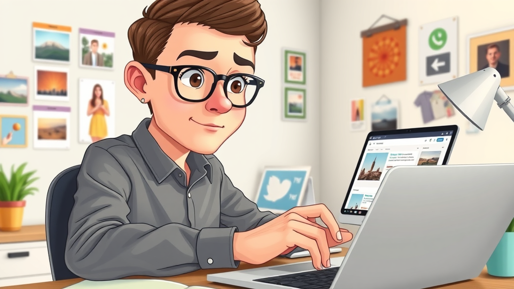 Blogger uploading images with alt text to optimize business blog SEO