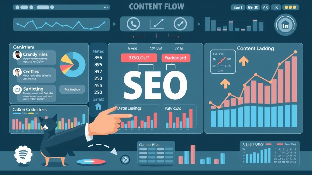 seo strategies engaging blog writing digital dashboard infographic ranking