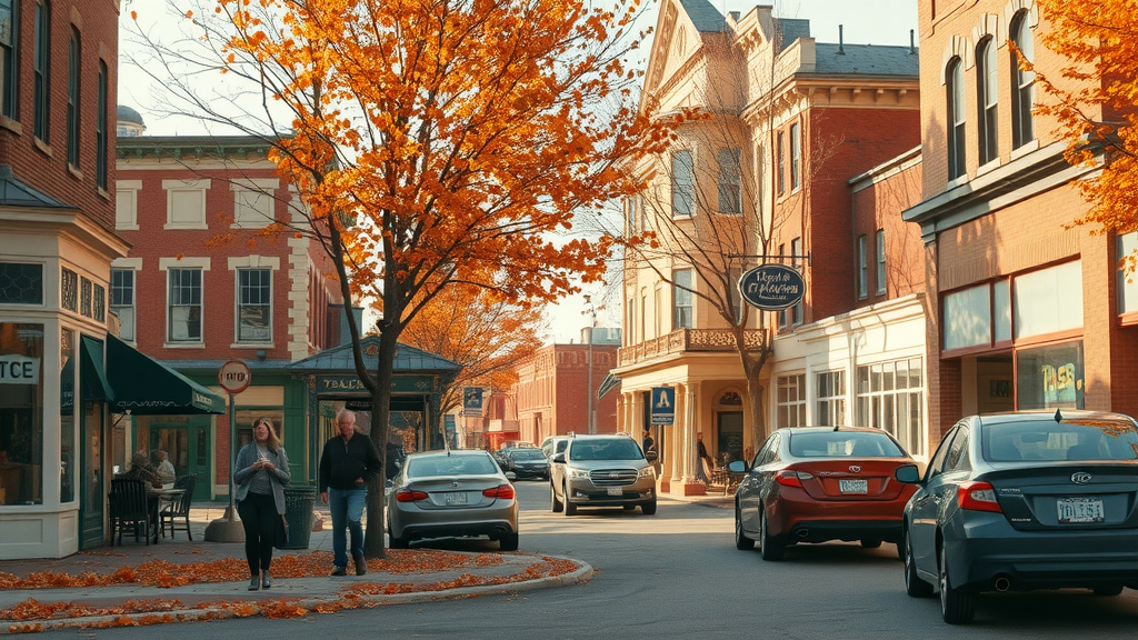 Historic Chippewa Falls streetscape with classic 1970s architecture and Cray Research office, remembering seymour cray on his 100th birthday